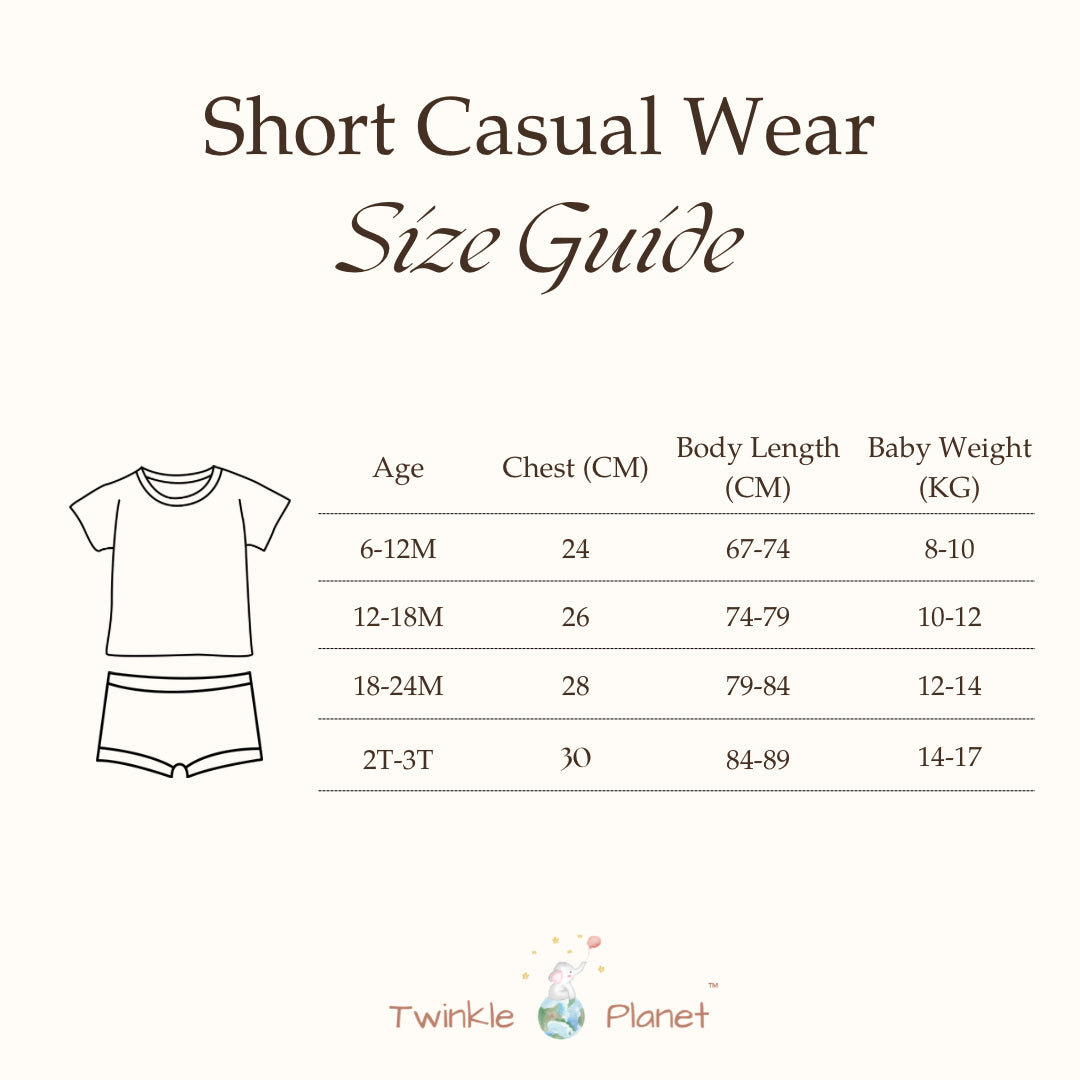 Organic Cotton Short Sleeve Casual Set - Toy Car