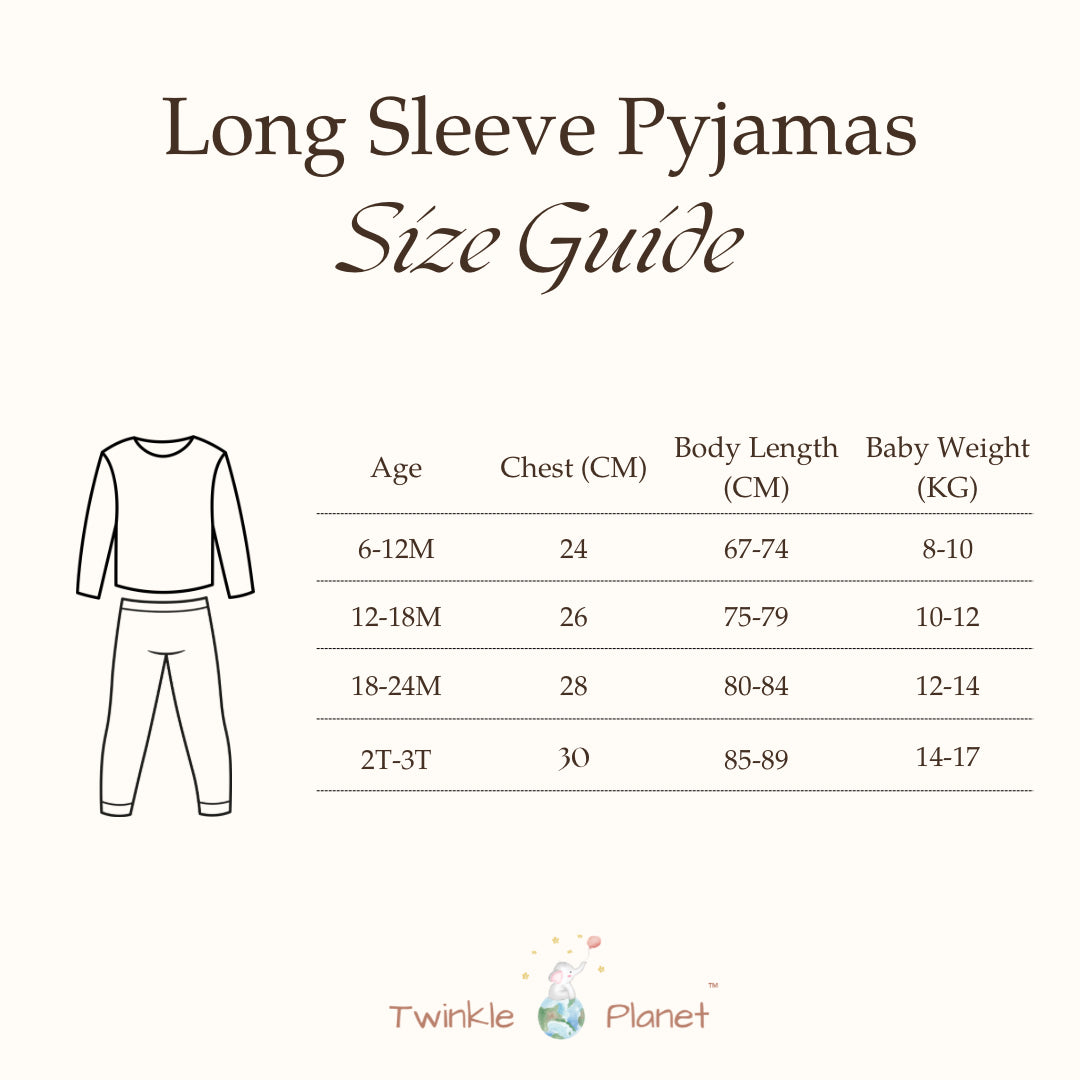 Organic Cotton Long Sleeve Pyjamas - Blossom Flower