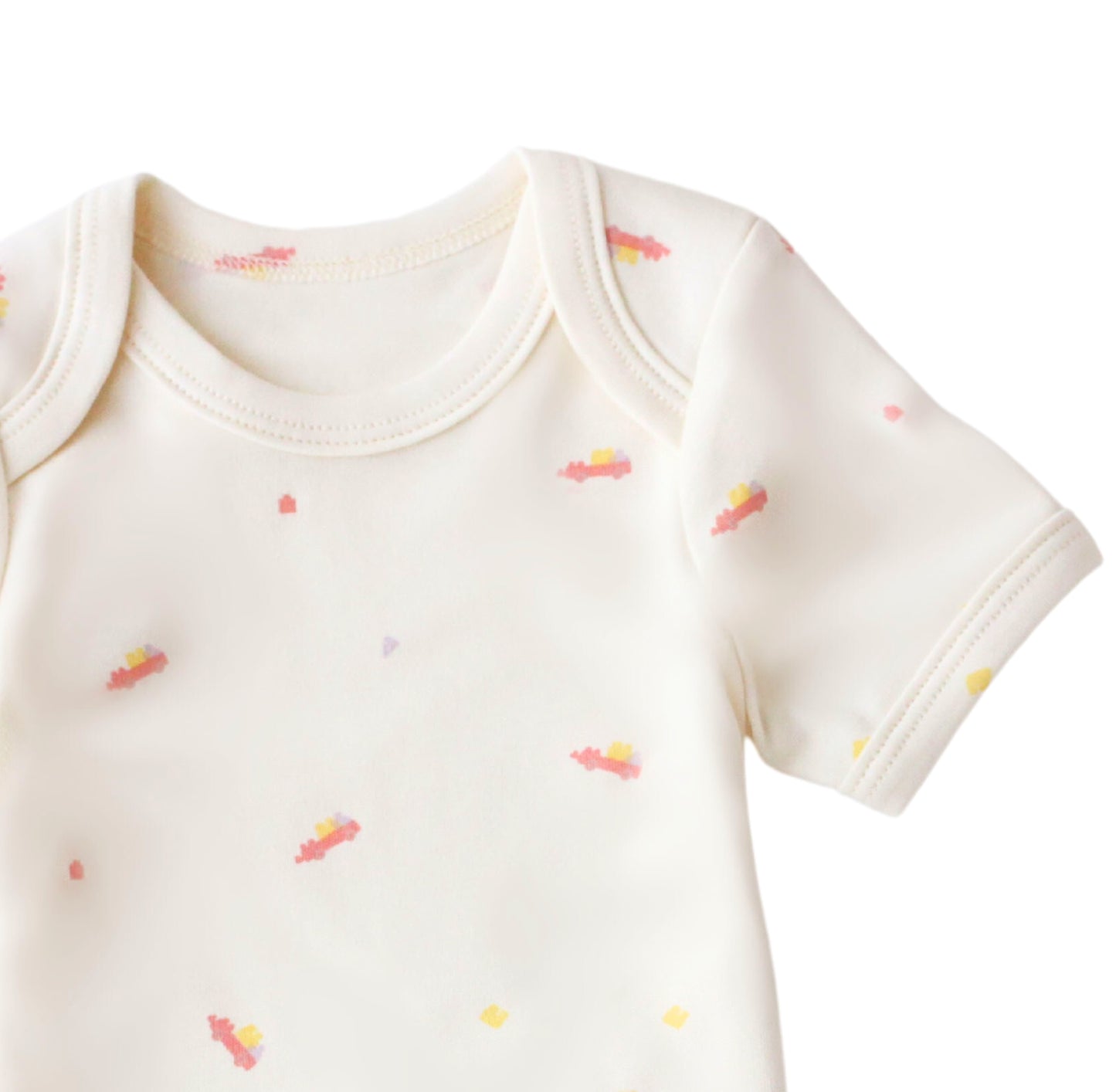 Organic Cotton Short Sleeve Baby Bodysuit - ToyCar