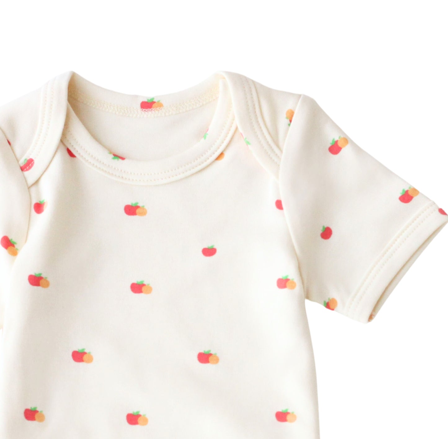 Organic Cotton Short Sleeve Baby Bodysuit - Apple&Orange