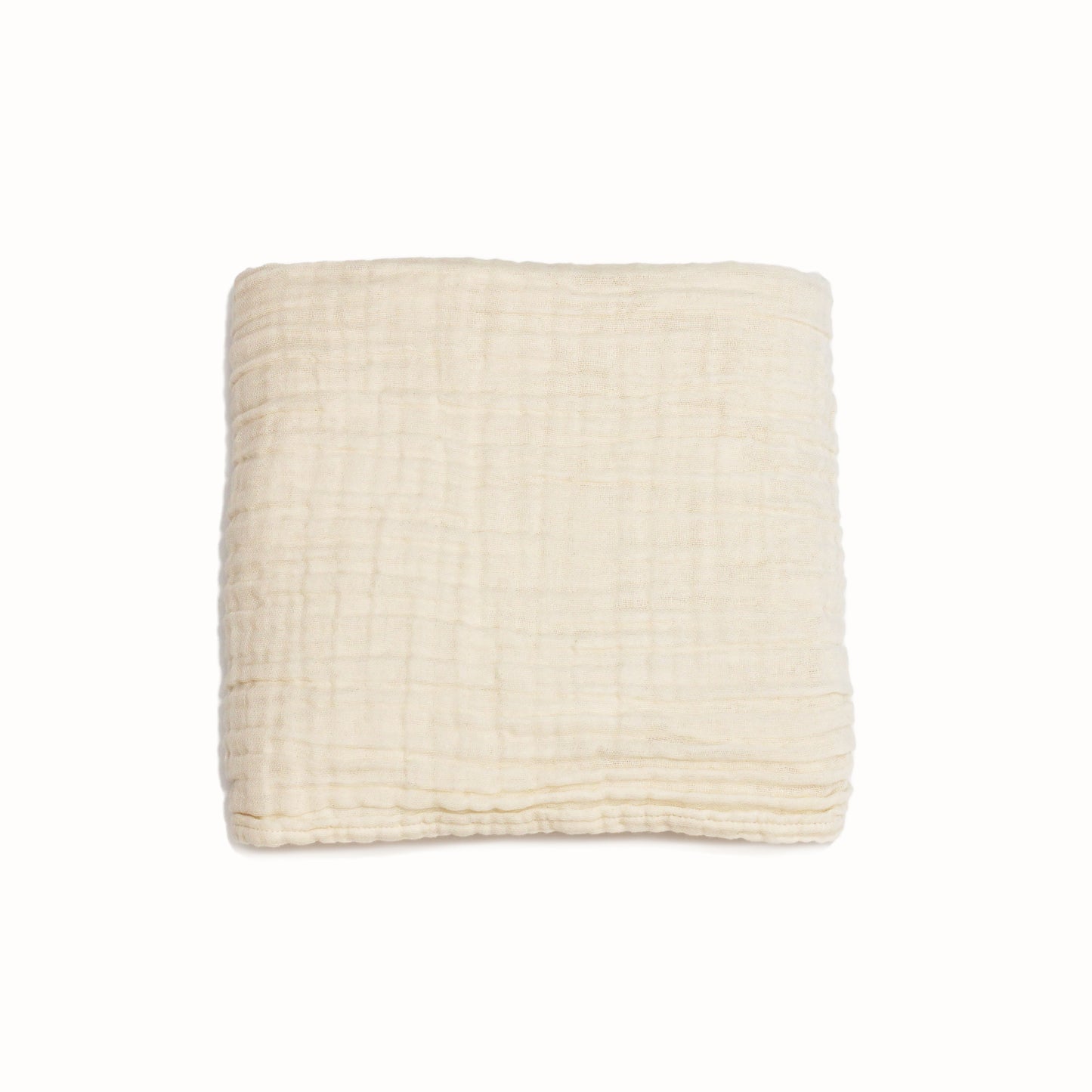 Organic Cotton Hooded Muslin Swaddle - Cream White