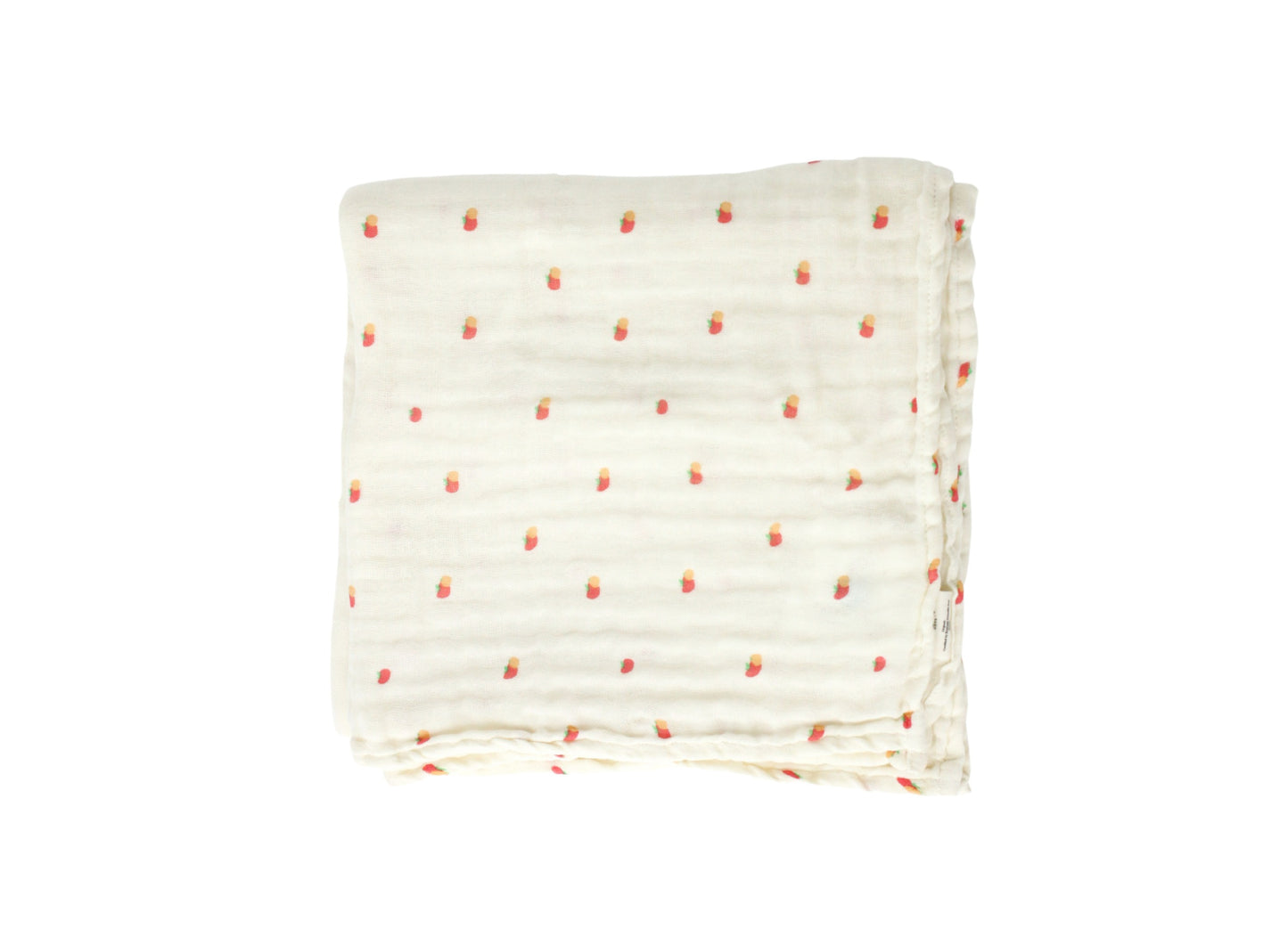 Organic Cotton Muslin Swaddle - Apple & Orange