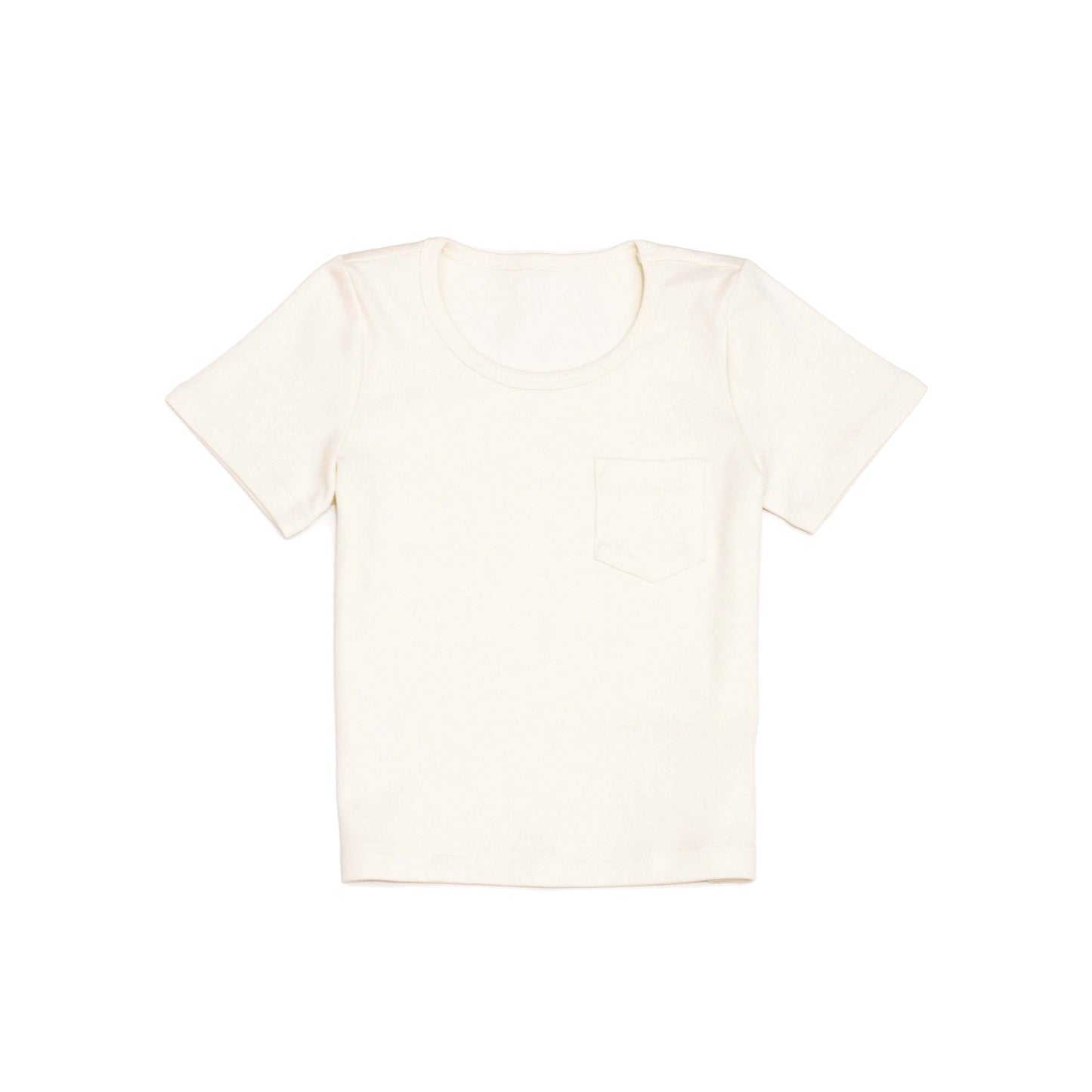 Organic Cotton Short Sleeve Casual Set - Cream White