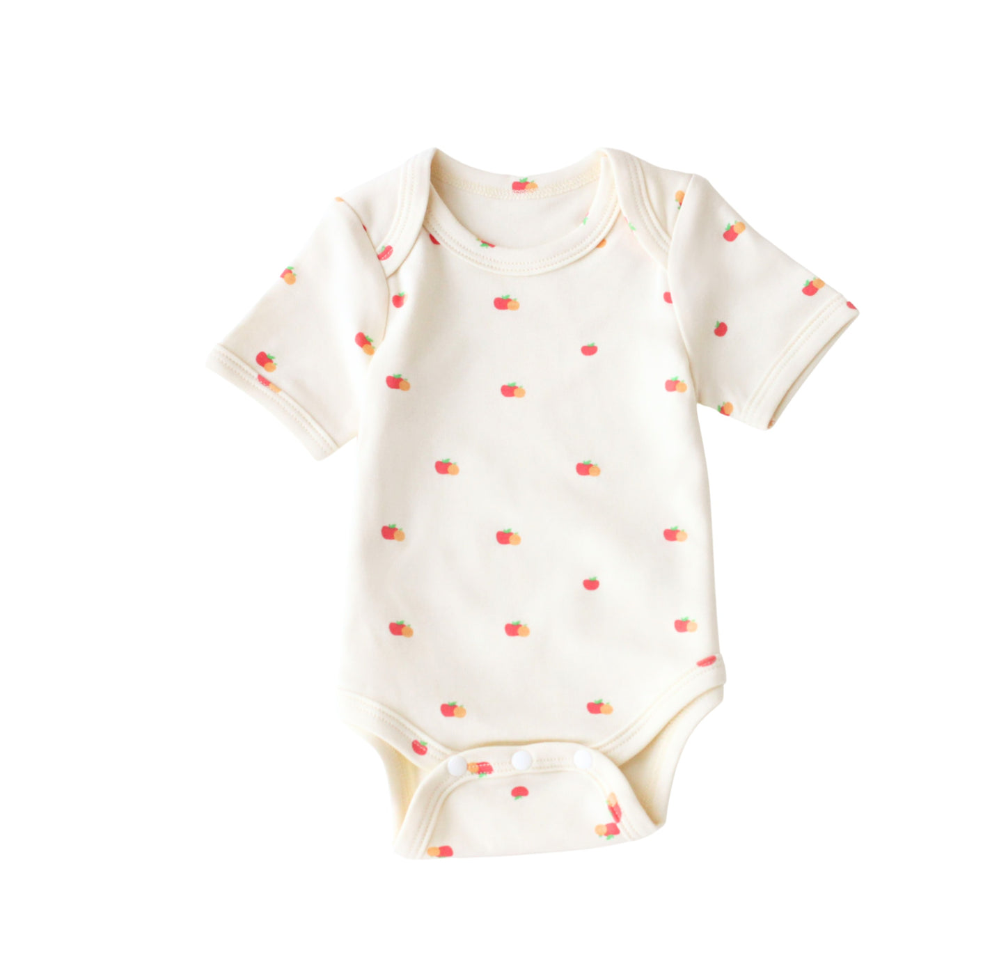 Organic Cotton Short Sleeve Baby Bodysuit - Apple&Orange