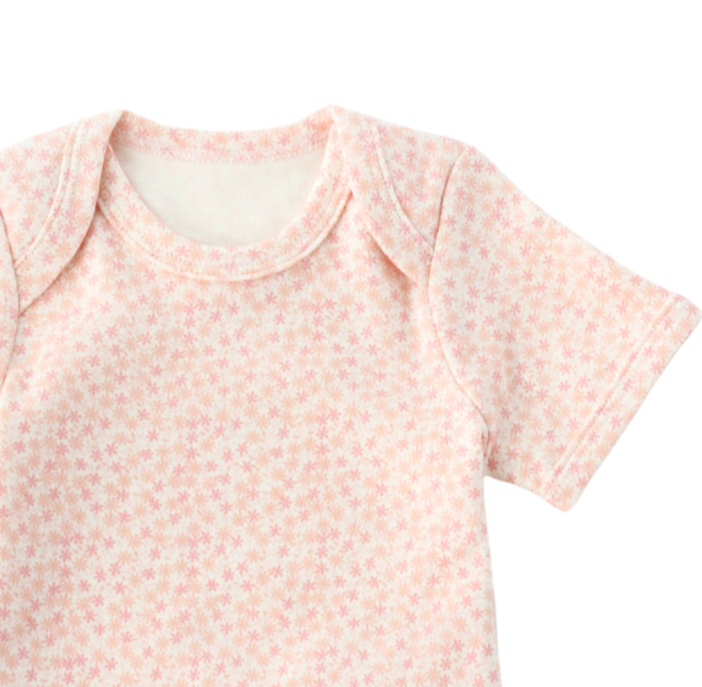 Organic Cotton Short Sleeve Baby Bodysuit - Blossom Flower