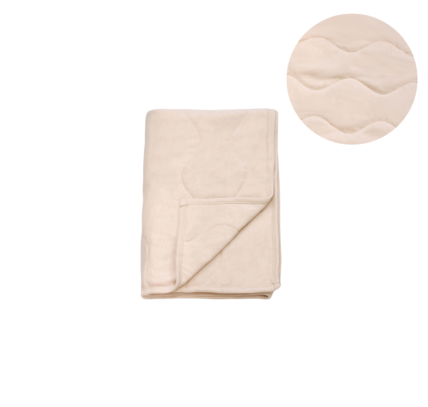 Organic Cotton Quilted Wavy Blanket with Plant-based fibre filling - Purely Natural