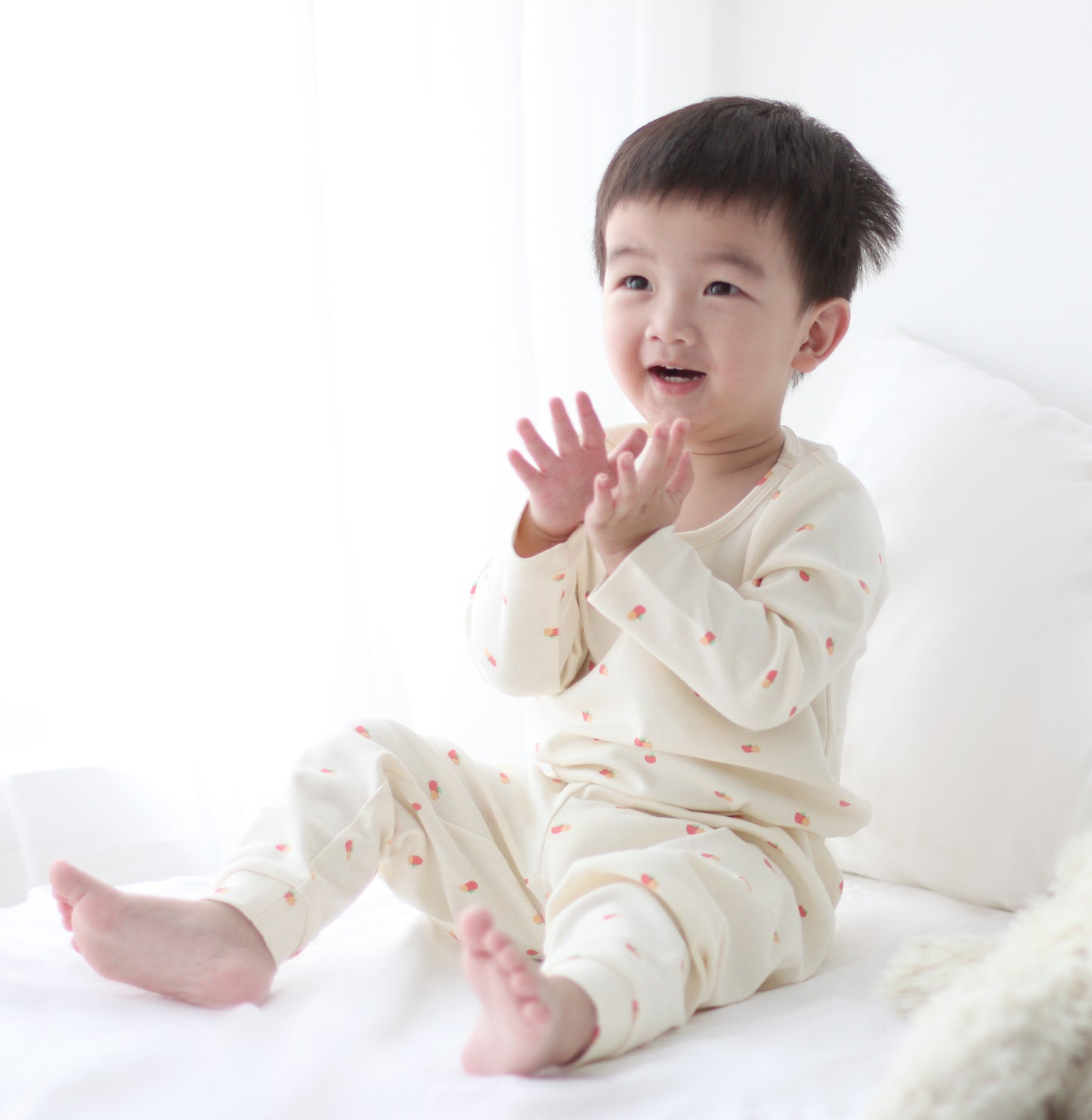 Organic Cotton Long Sleeve Pyjamas - AppleOrange