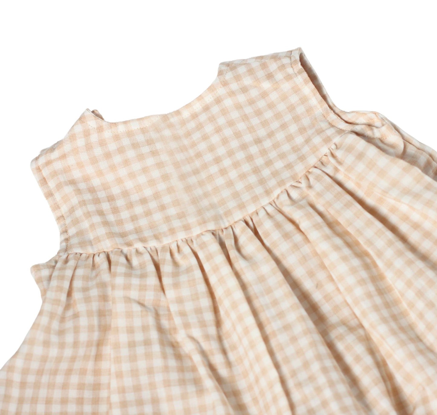 Organic Cotton Gingham Sleeveless Dress - Purely Natural