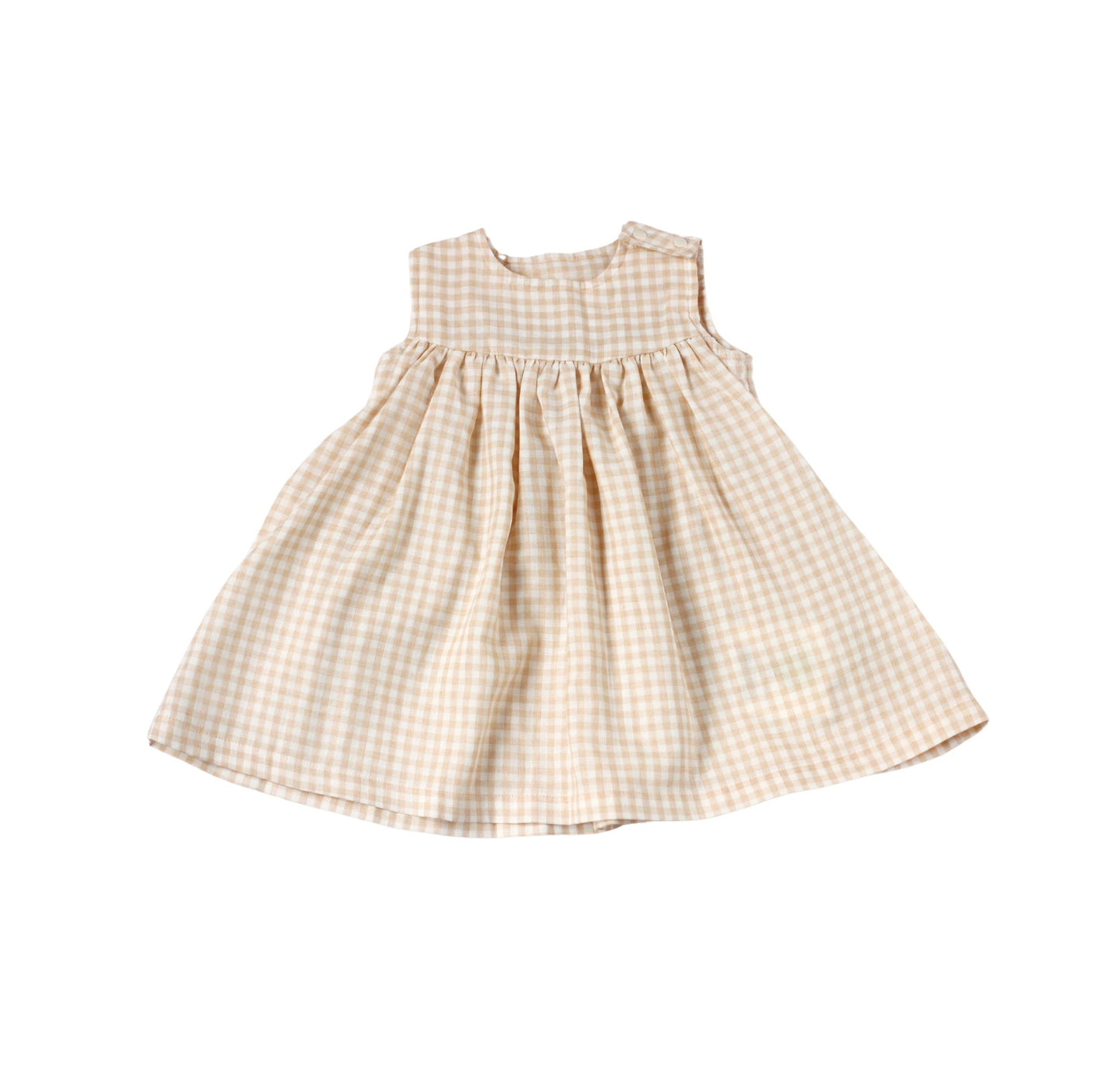 Organic Cotton Gingham Sleeveless Dress - Purely Natural