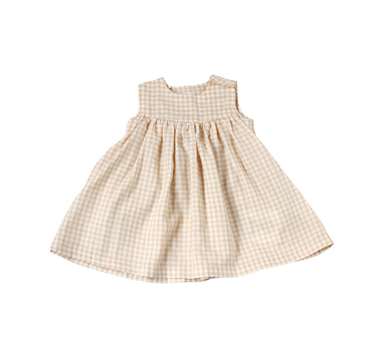 Organic Cotton Gingham Sleeveless Dress - Purely Natural