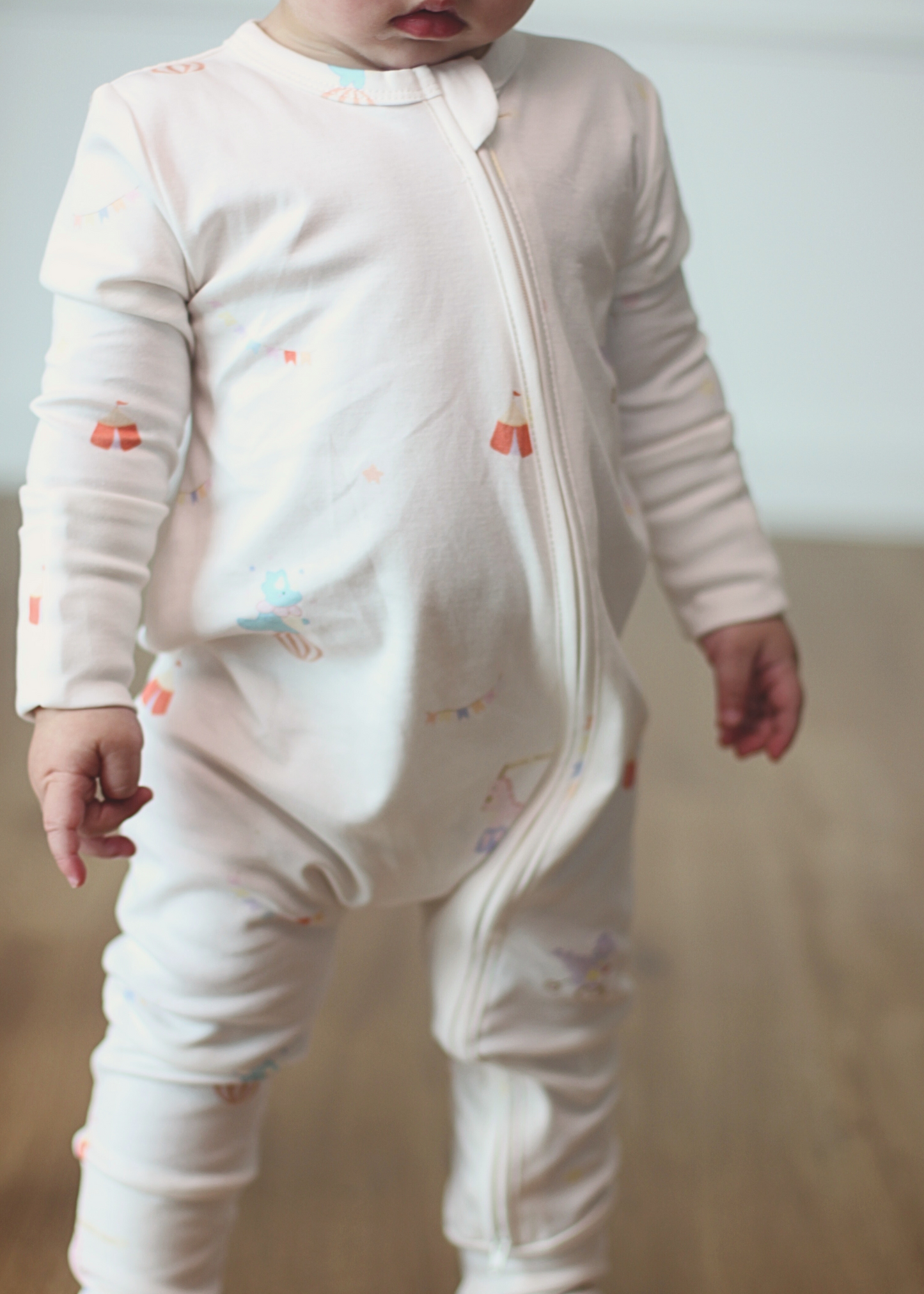 Twinkle Planet Organic Cotton One-piece Baby Toddler Pyjamas Jumpsuits Zipper