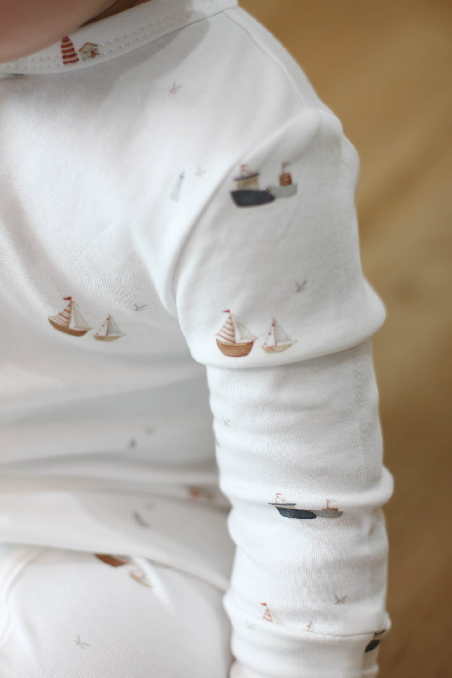 Twinkle Planet GOTS Organic Cotton Short Sleeve Bodysuit – Circus Dino & Sailor Blue