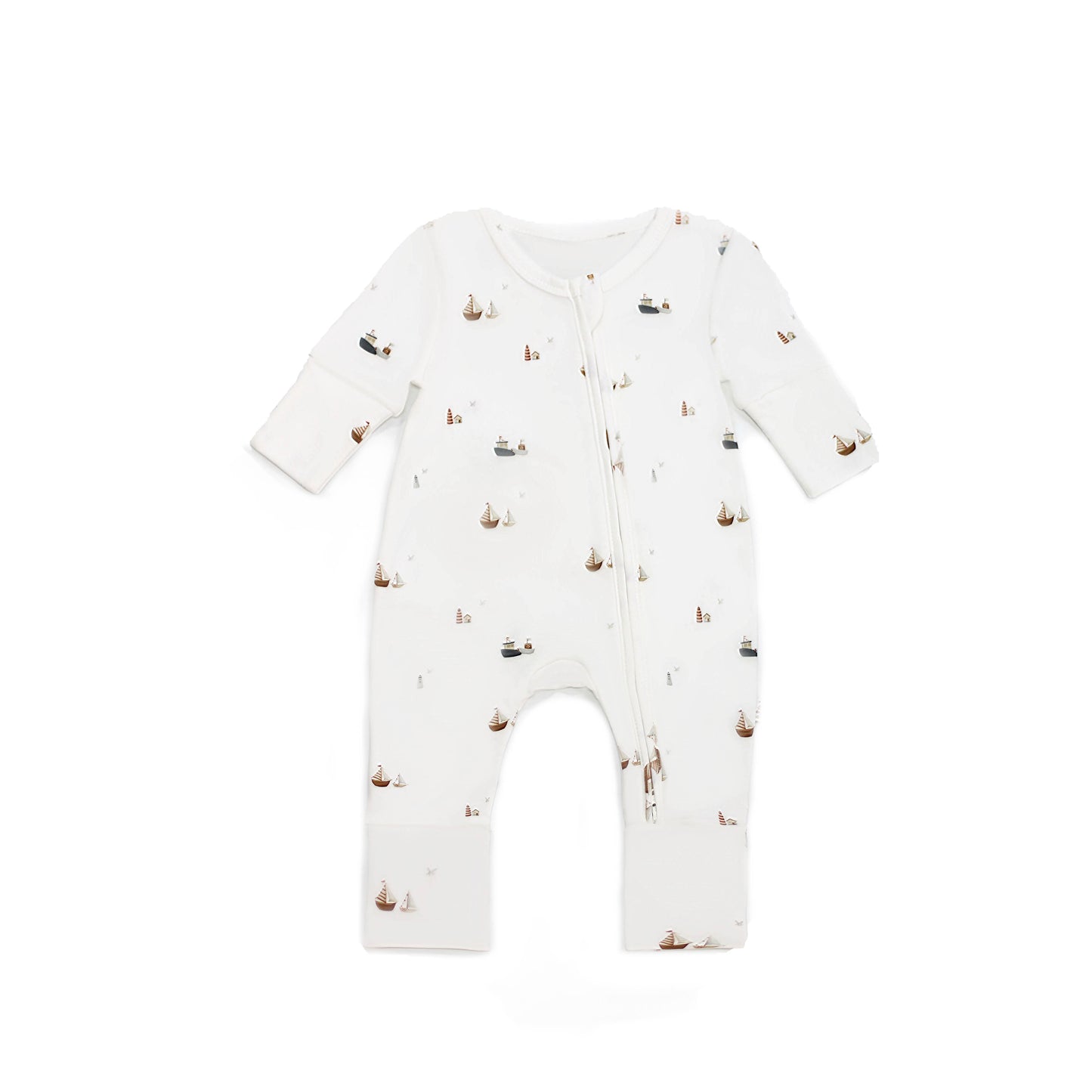 Twinkle Planet Organic Cotton One-piece Baby Toddler Pyjamas Jumpsuits Zipper