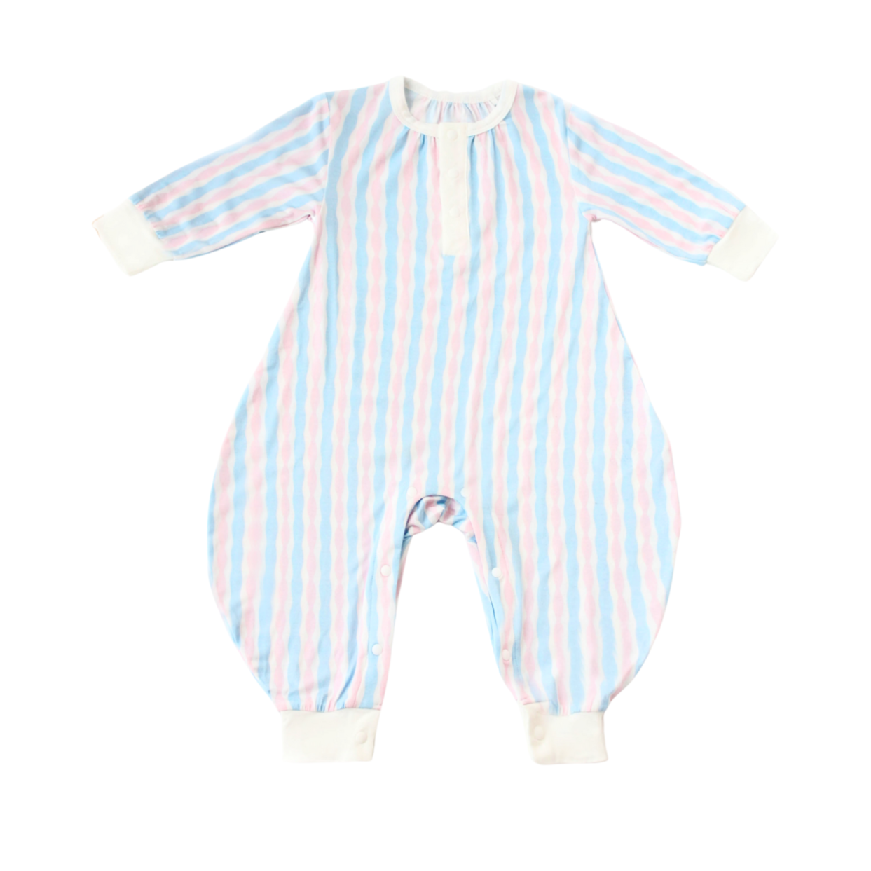 Sustainable Choice Modal Baggy Onepiece - Wavy Blue