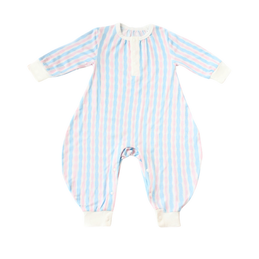 Sustainable Choice Modal Baggy Onepiece - Wavy Blue