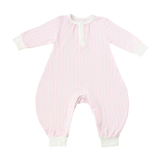 Sustainable Choice Modal Baggy Onepiece - Pink Stripe