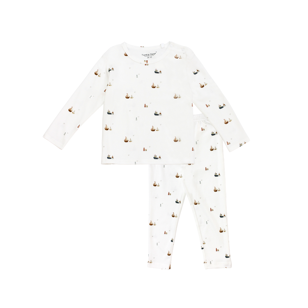 Twinkle Planet 100% Organic Cotton Baby Toddler Long Sleeve Pyjamas