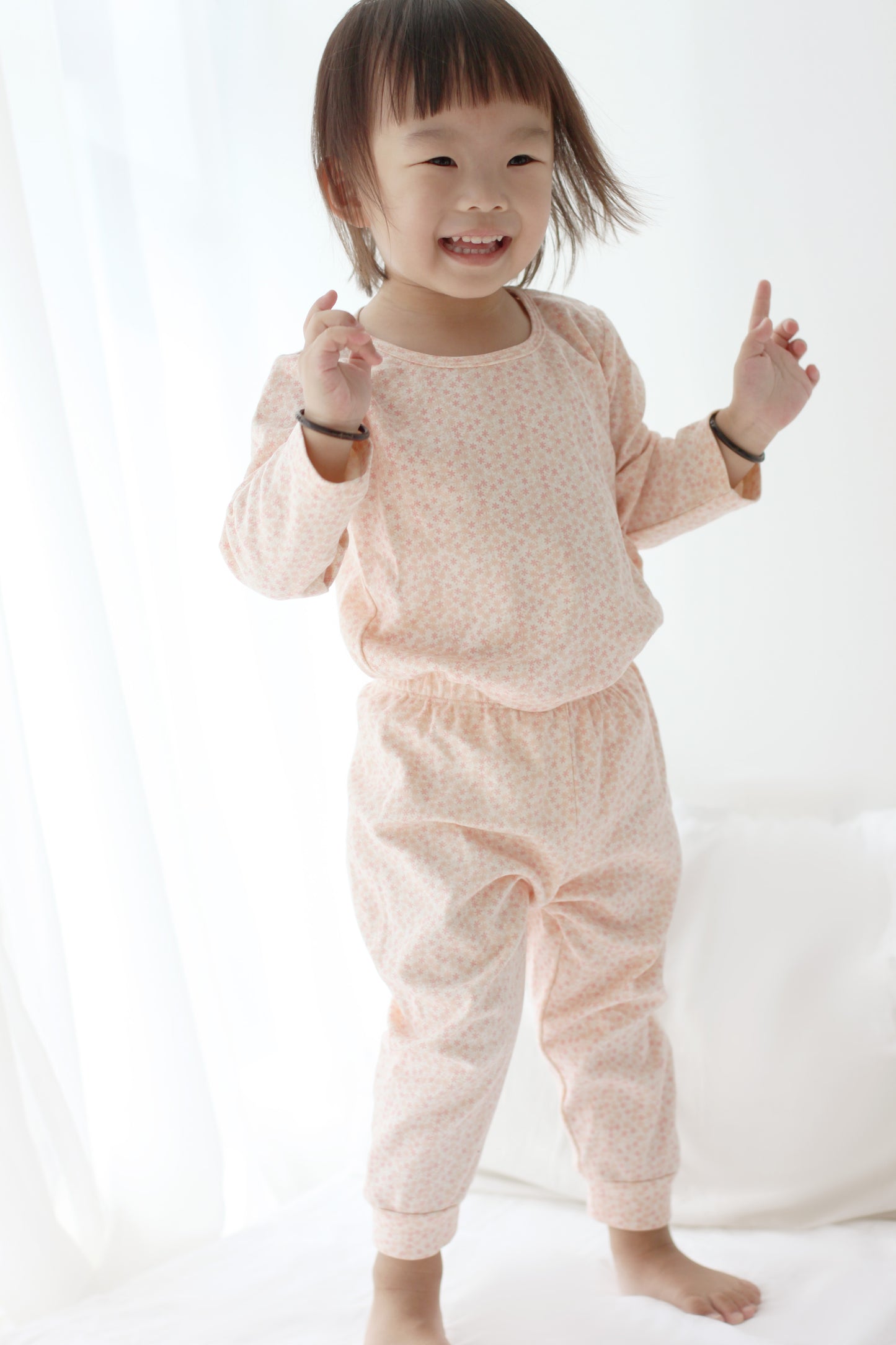 Organic Cotton Long Sleeve Pyjamas - Blossom Flower