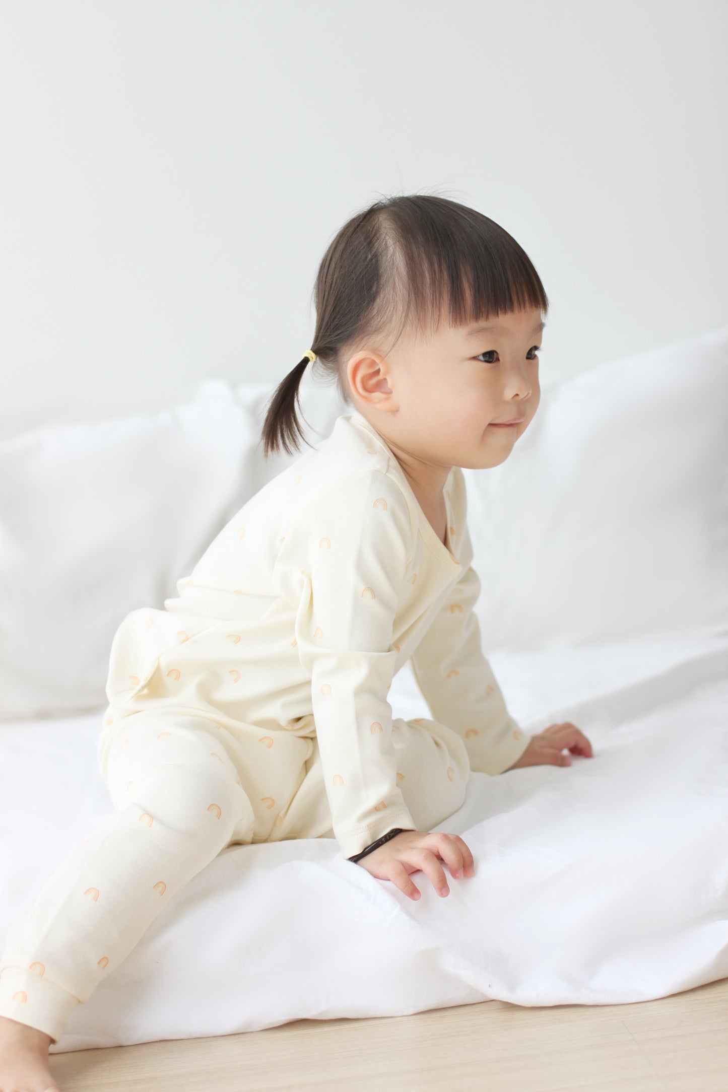 Organic Cotton Long Sleeve Pyjamas - Sunshine Rainbow
