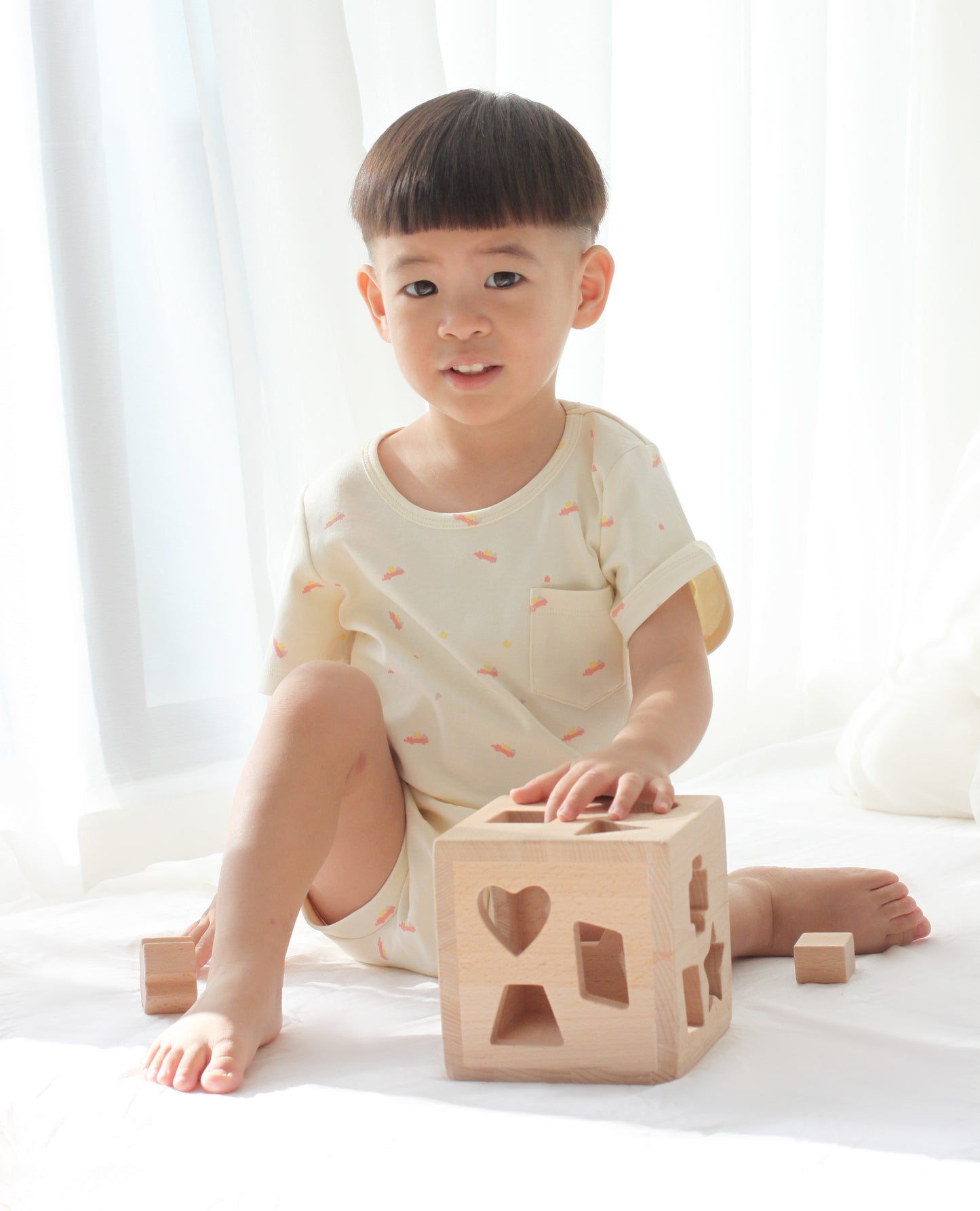 Organic Cotton Short Sleeve Casual Set - Toy Car