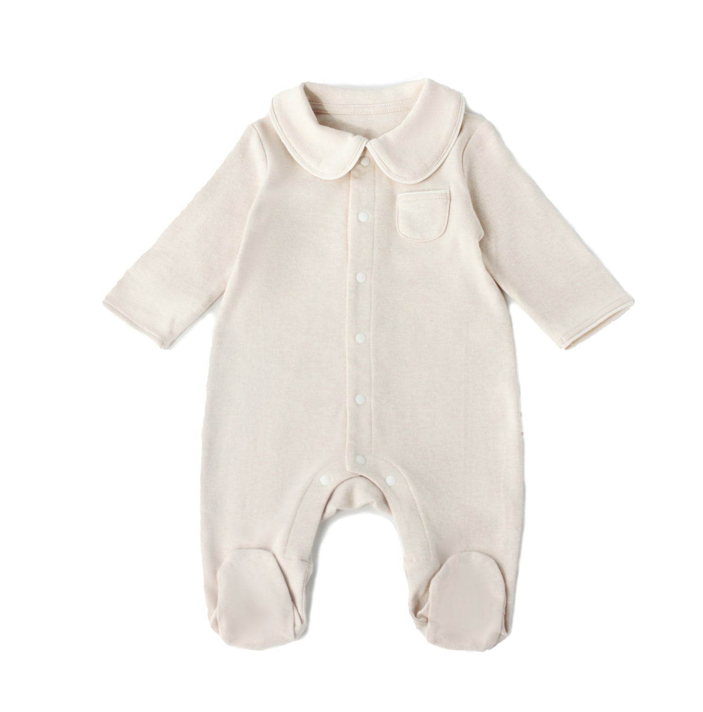 Organic Cotton Collar Onepiece Pyjamas - Purely Natural