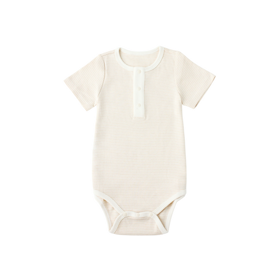 Organic Cotton Short Sleeve Baby Bodysuit -Purely Natural