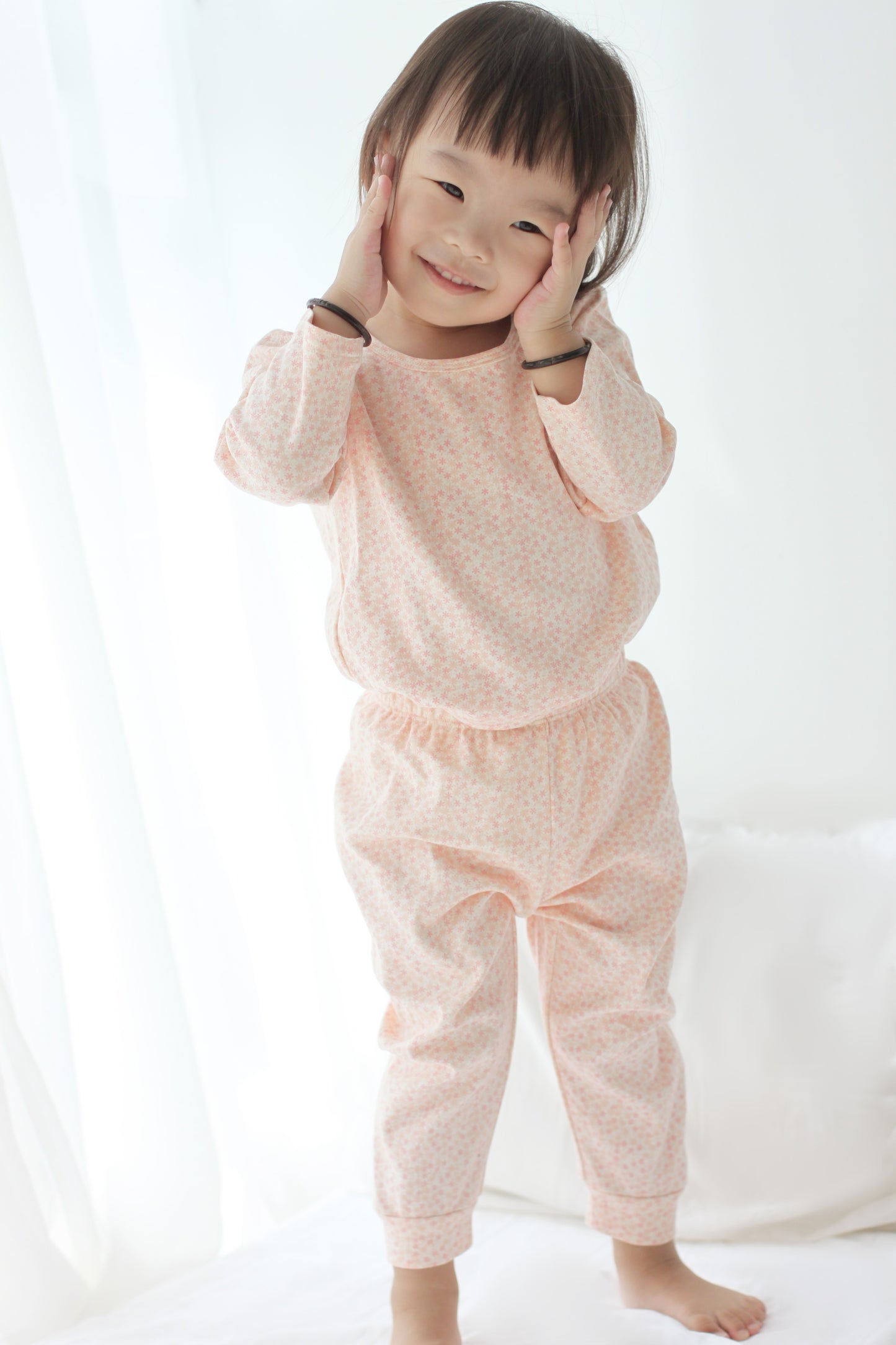 Organic Cotton Long Sleeve Pyjamas - Blossom Flower