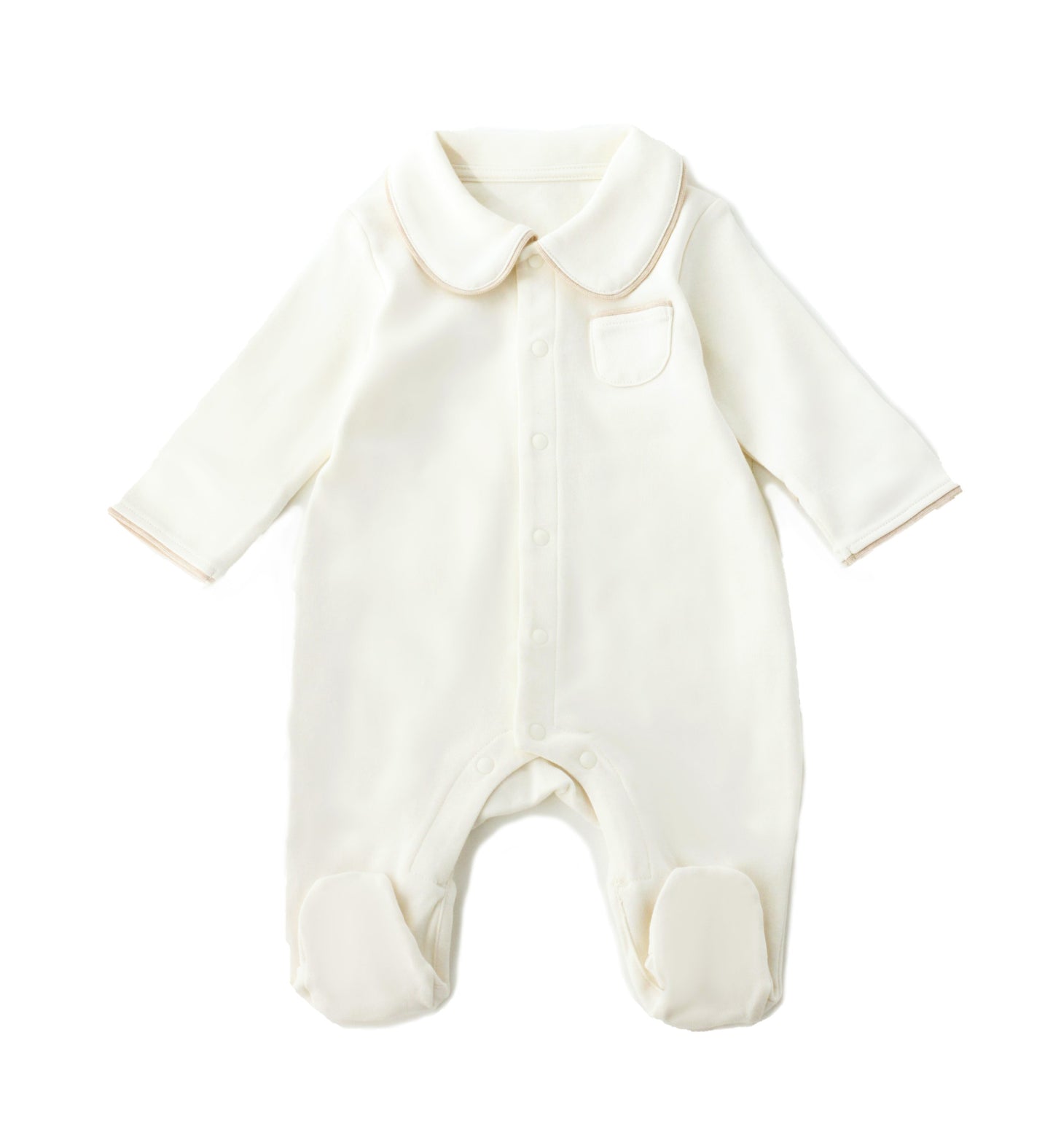 Organic Cotton Collar Onepiece Pyjamas - Purely Natural