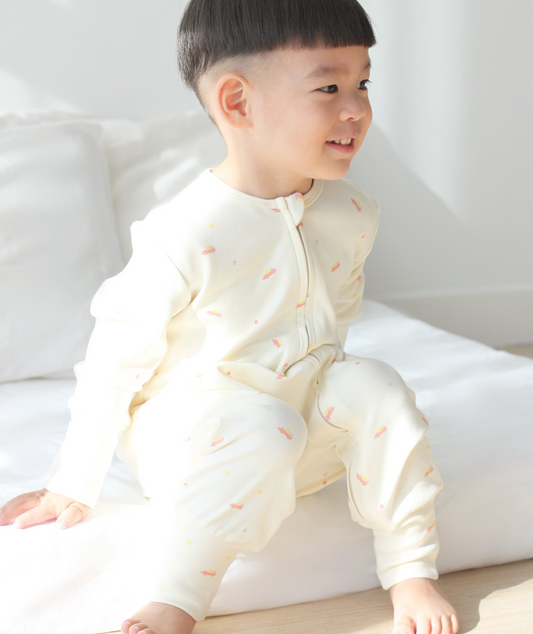 Organic Cotton Onepiece Pyjamas - Toy Car
