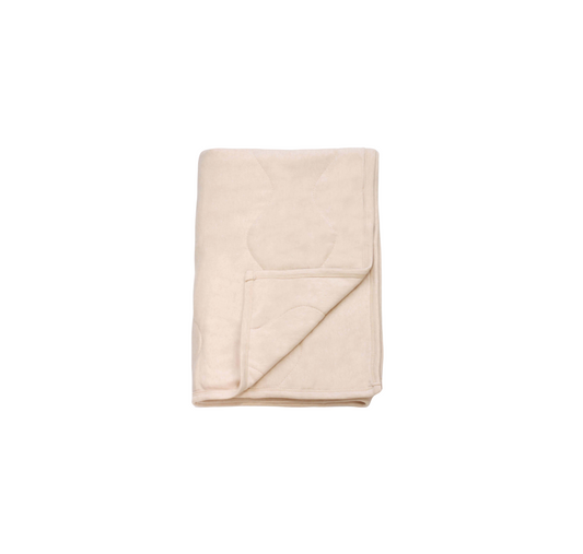 Organic Cotton Quilted Wavy Blanket with Plant-based fibre filling - Purely Natural